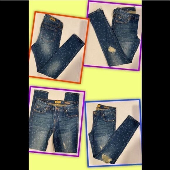 STS BLU PIPER MID RISE SKINNY DANDELION PRINT JEAN - Picture 2 of 8